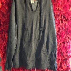 Green Tea Women's Cozy Black Hoodie Size Xlarge